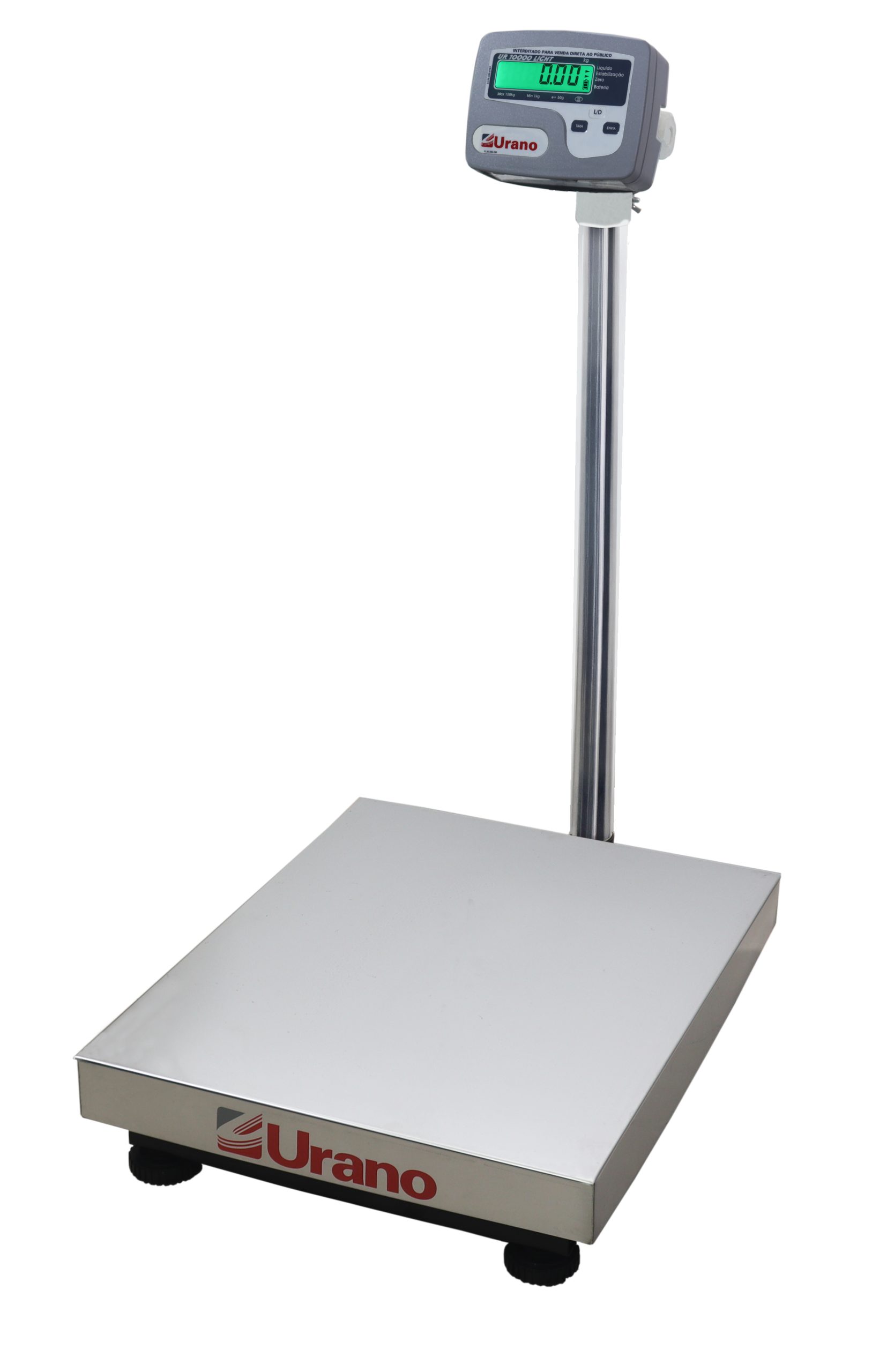 Balança de plataforma W UR 10000 Light 60 / 10 ME, 40 x 50 cm, estrutura metálica, bandeja e coluna aço inox e bateria (cópia) - Imagem 2