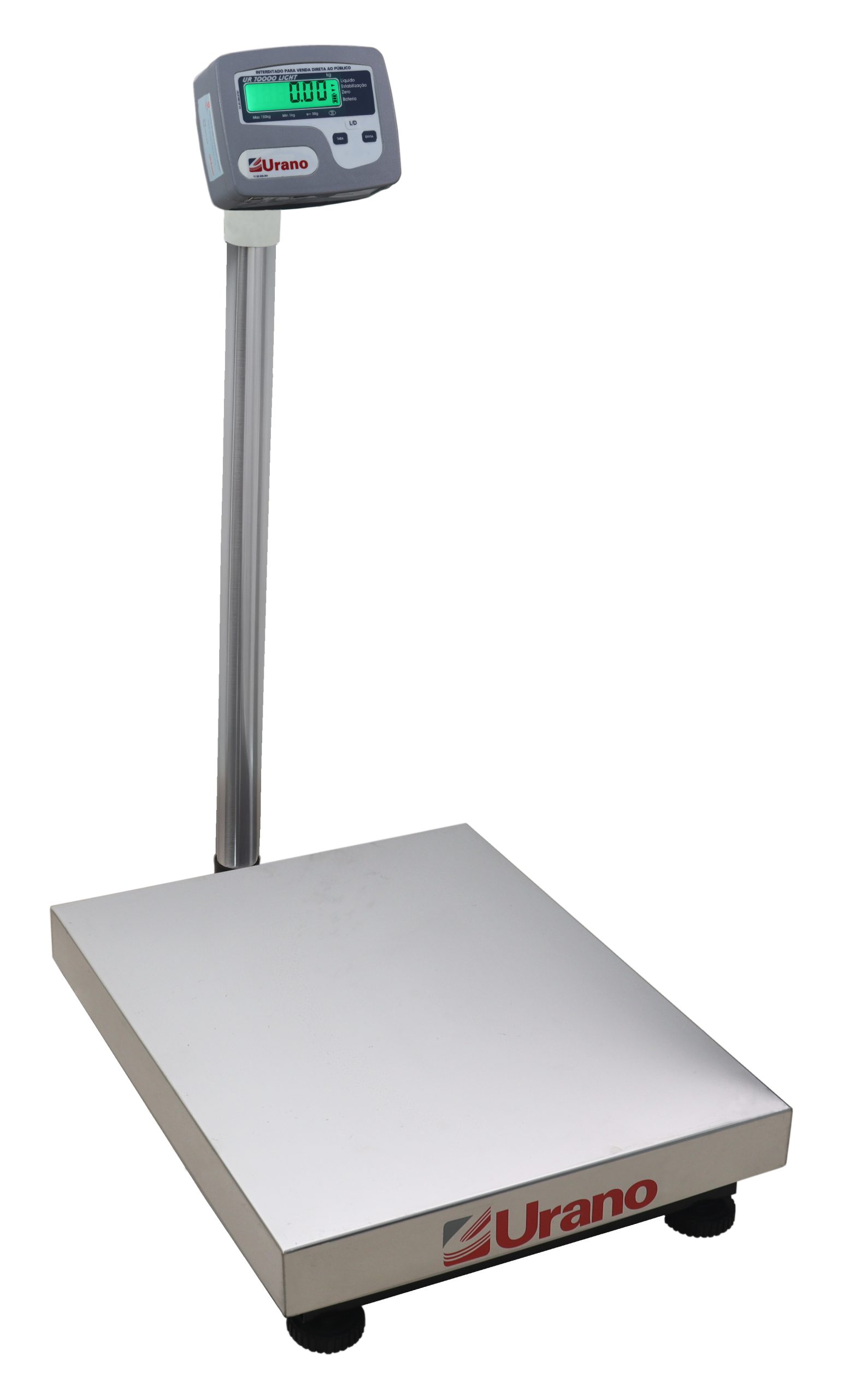 Balança de plataforma W UR 10000 Light 60 / 10 ME, 40 x 50 cm, estrutura metálica, bandeja e coluna aço inox e bateria (cópia) - Imagem 3