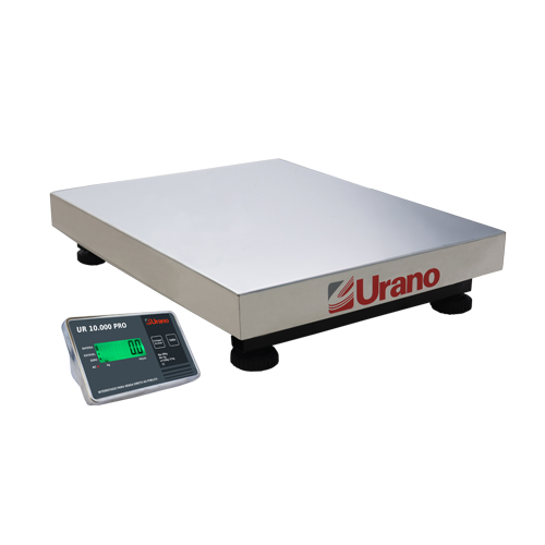Balança de plataforma W UR 10000 Pro 300 / 50 ME, 45 x 60 cm, estrutura metálica, bandeja aço inox, sem coluna, bateria