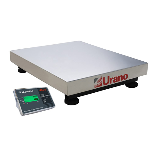 Balança de plataforma W UR 10000 Pro 500 / 100, 60 x 80 cm, estrutura metálica, bandeja aço inox, sem coluna, bateria