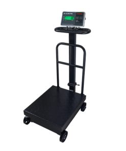 Balança de plataforma W UR 10000 Pro 300 x 50 ME, 45 x 60 cm, bandeja e estrutura aço carbono, coluna, encosto, rodas, com bateria